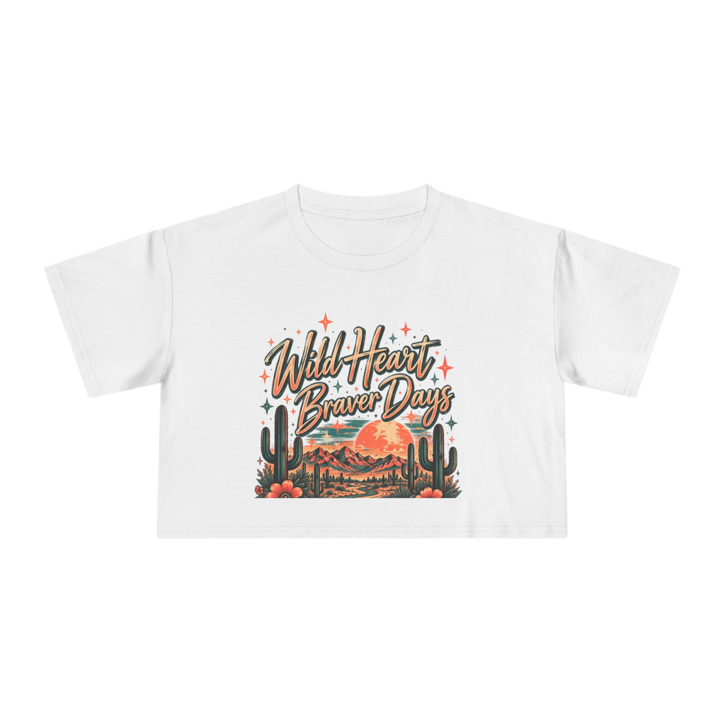 Wild Heart Braver Days Western Crop Tee