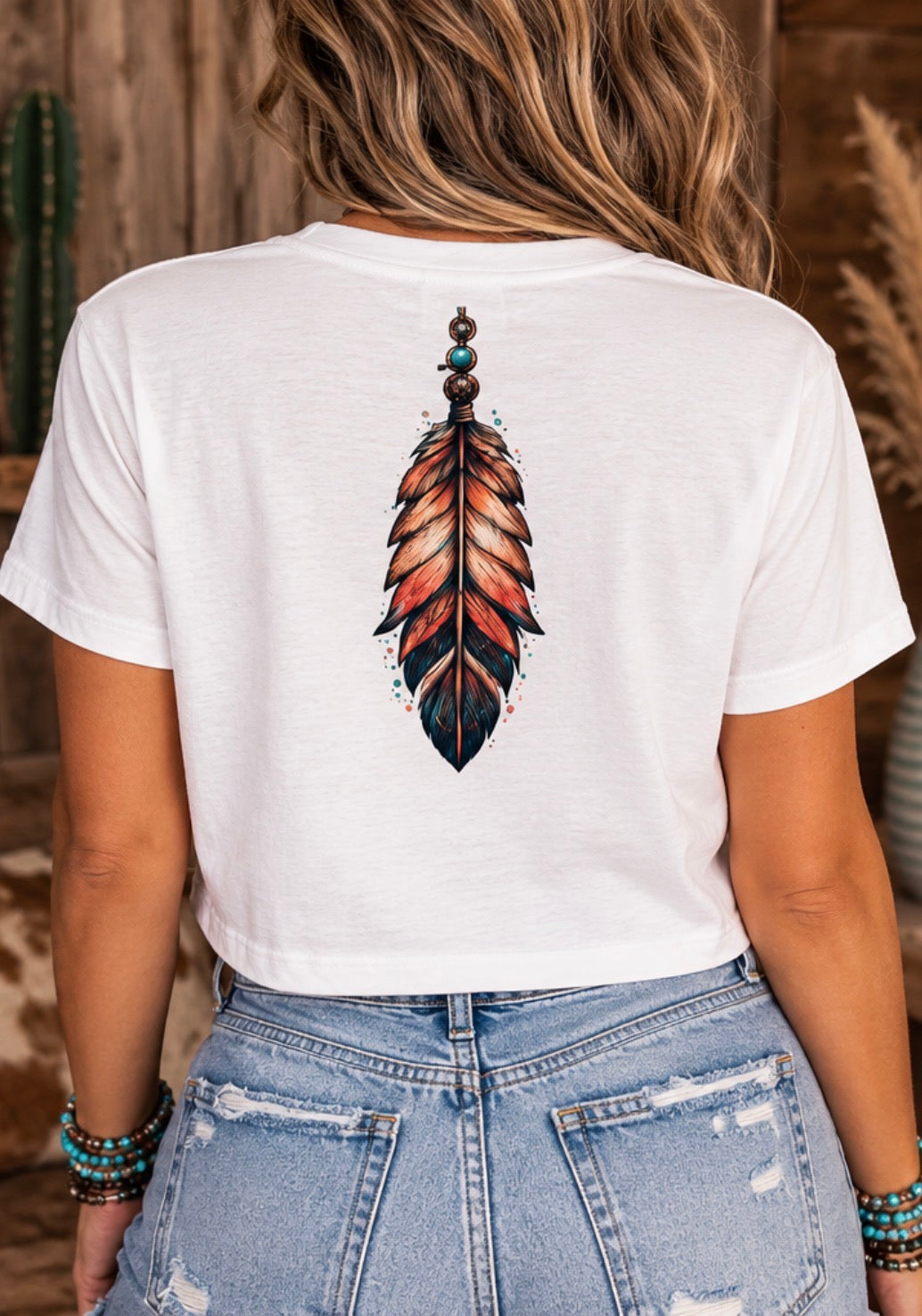 Dust Taught Me Western Crop Tee