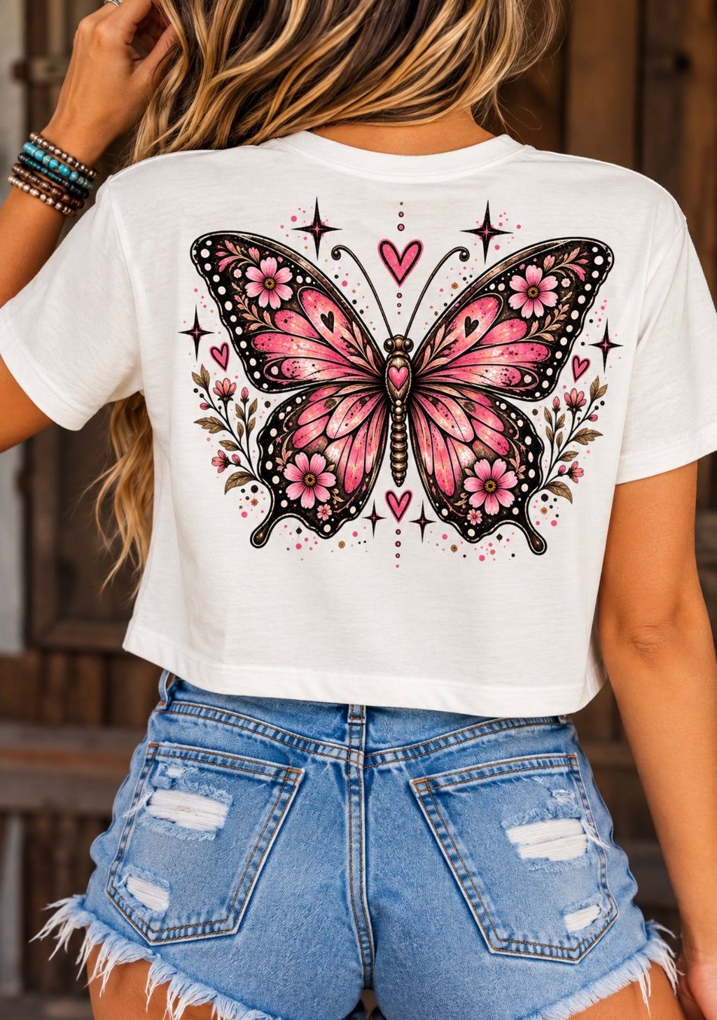 Dirt Roads Pretty Souls Western Crop Tee