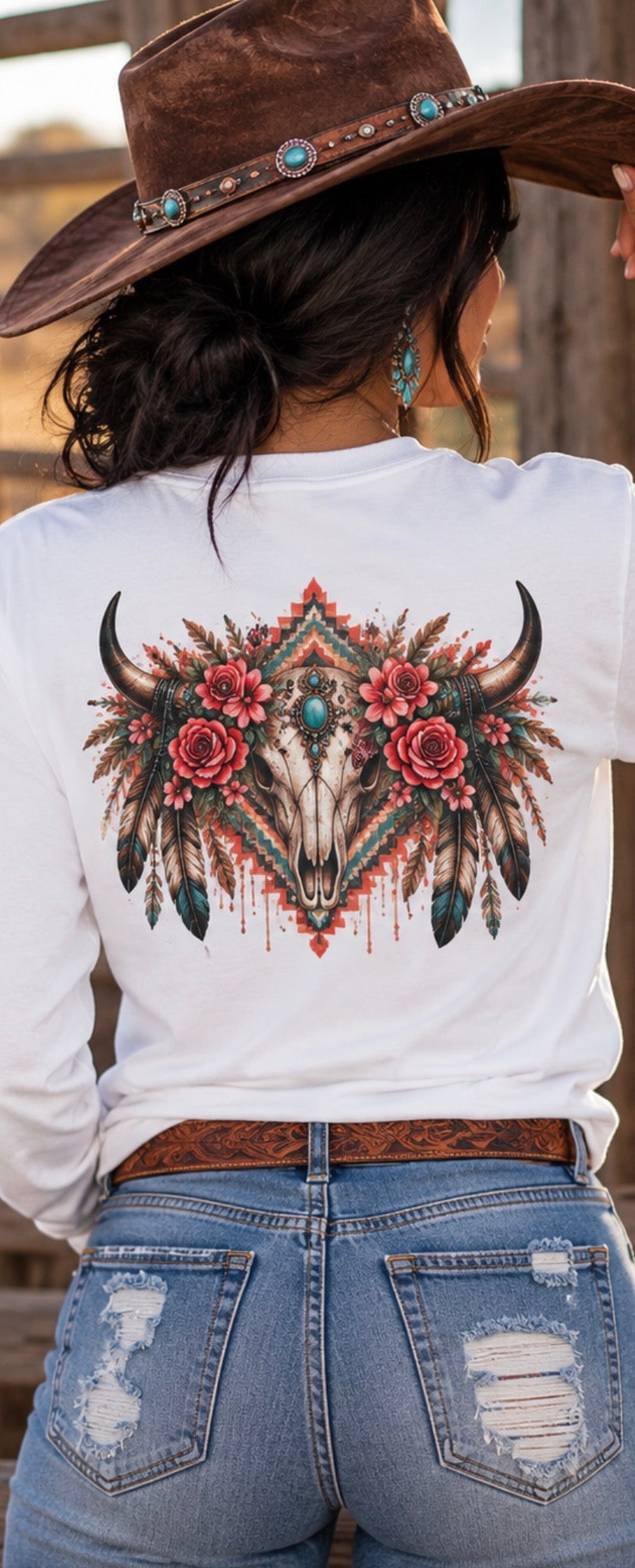 Wild Hearts Don’t Tame Easy Western Long sleeve Tee