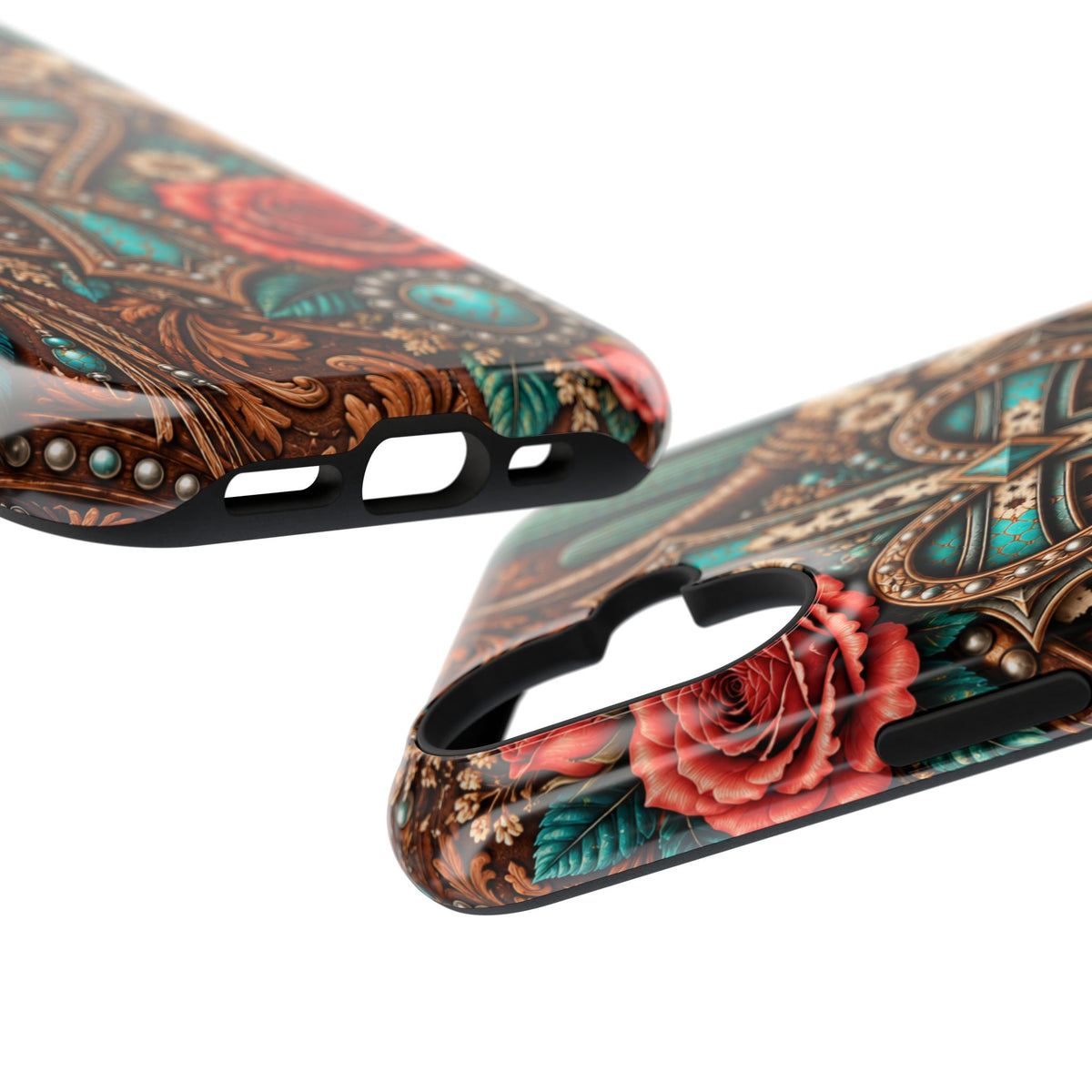 Western Heart & Turquoise Though Phone Case