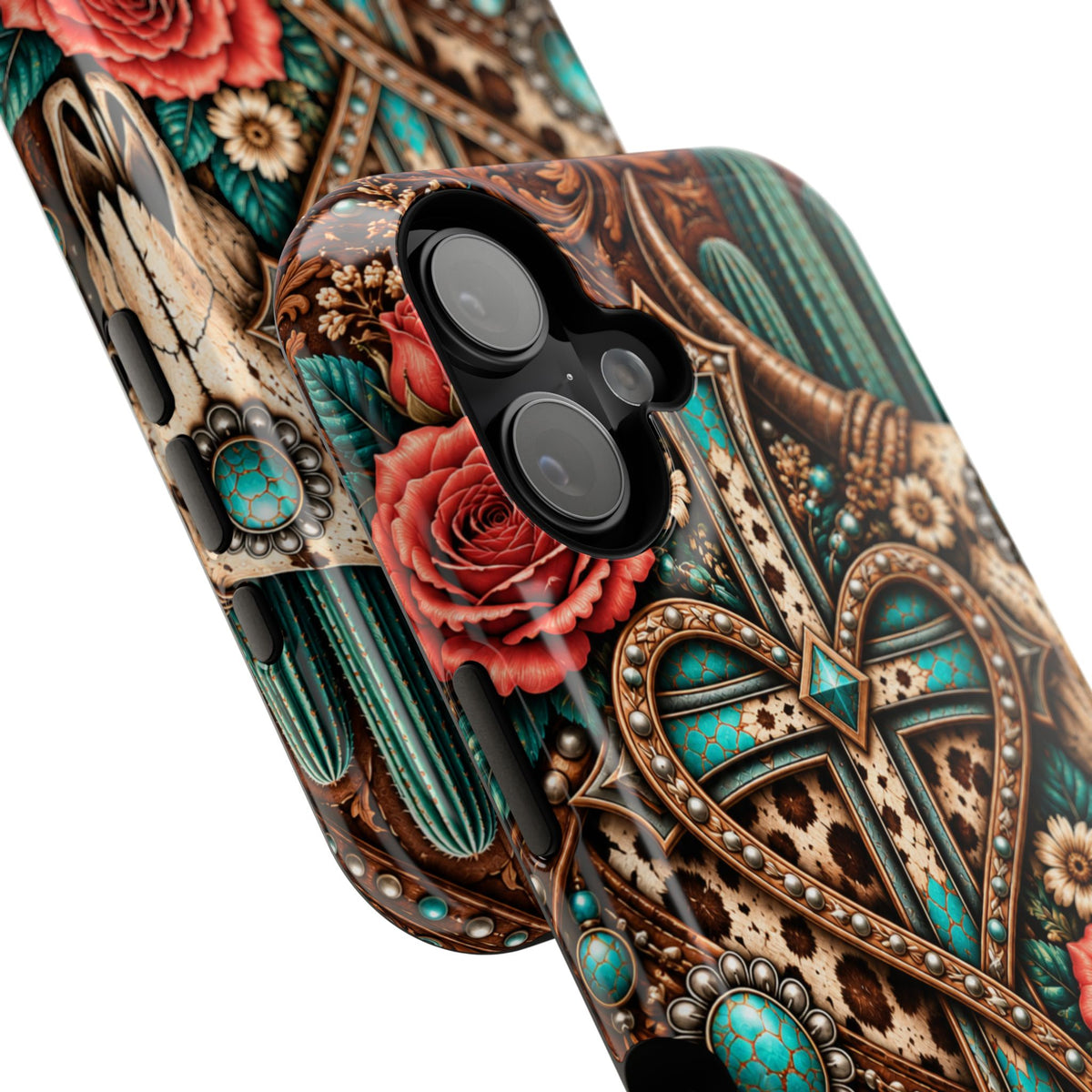 Western Heart & Turquoise Though Phone Case